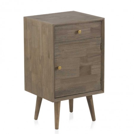 Mesilla estilo Mid Century 40x35x70h chapado abeto