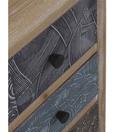 Cómoda de abeto estilo rústico vintage  80x40x80h