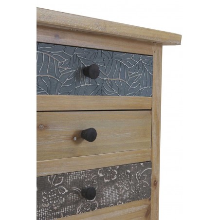 Mesilla de abeto estilo rústico vintage  48x35x100h