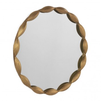 Espejo de metal estilo Art decó 74cm diámetro