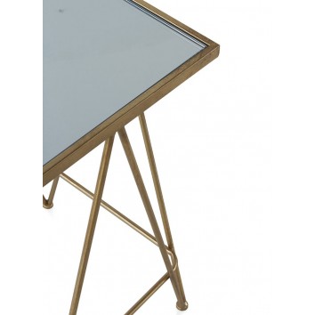 Mesa auxiliar cuadrada superficie espejo 38x64h 2