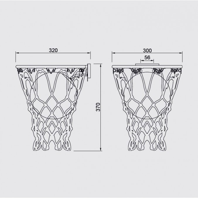 Aplique de pared blanco serie Basketball