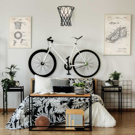 Aplique de pared negro serie Basketball