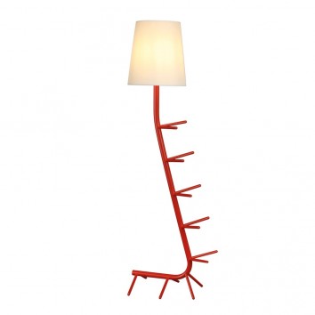 Lámpara de pie diseño serie Centipede rojo