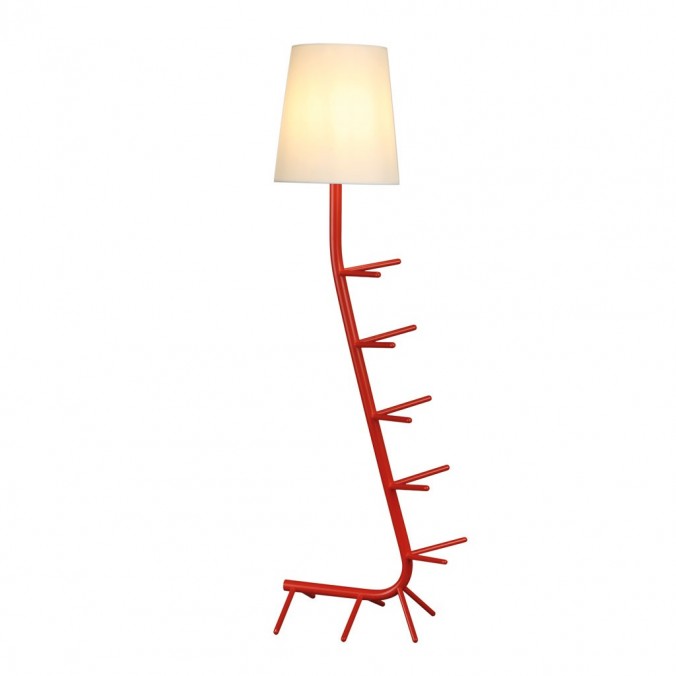 Lámpara de pie diseño serie Centipede rojo
