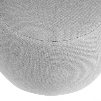 Puff 50cm tapizado gris estructura madera 2