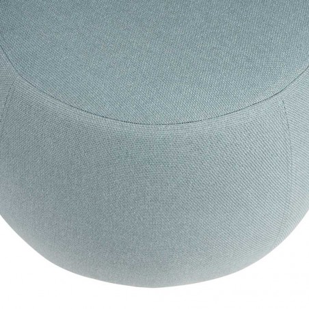 Puff 50cm tapizado azul estructura madera