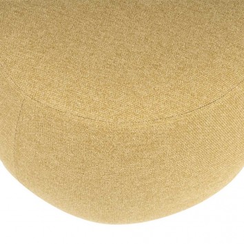 Puff 50cm tapizado mostaza estructura madera 2