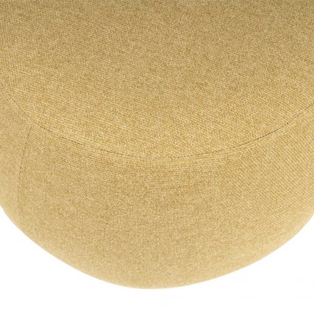 Puff 50cm tapizado mostaza estructura madera