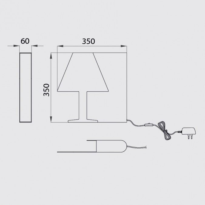 Lámpara de mesa LED diseño Book 35cm