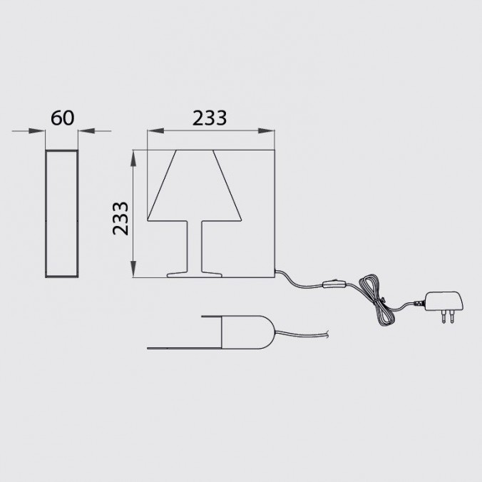 Lámpara de mesa LED diseño Book 23cm