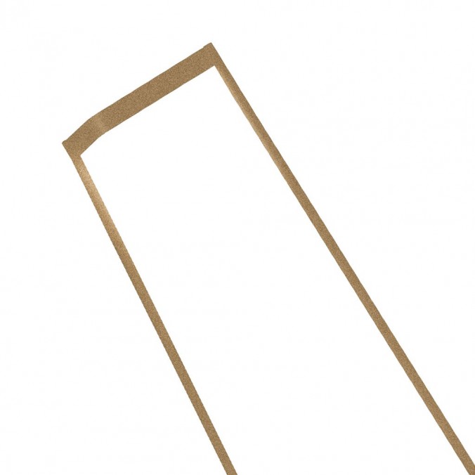 Lámpara de pie Minimal tono dorado con luz LED