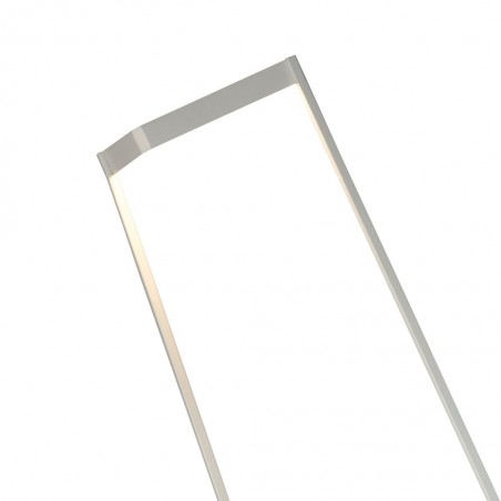 Lámpara de pie Minimal tono blanco con luz LED