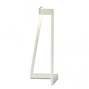 Lámpara de mesa Minimal tono blanco con luz LED