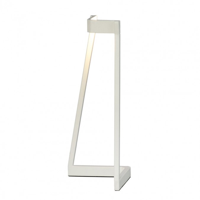 Lámpara de mesa Minimal tono blanco con luz LED
