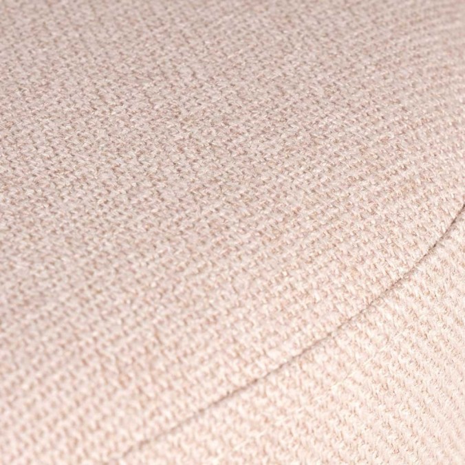 Puff 40cm tapizado rosa claro y madera natural