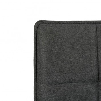 Silla diseño ZOE tapizado gris y patas color negro 2