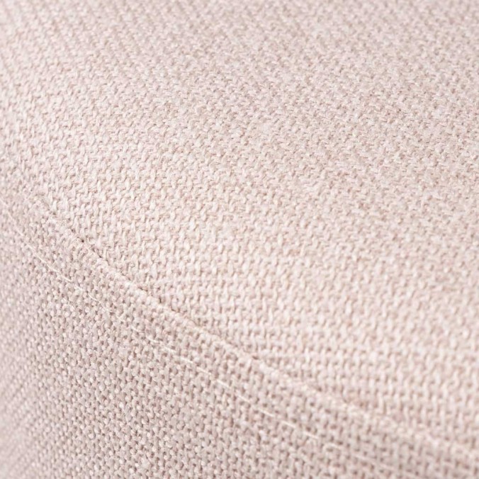 Puff 40cm tapizado rosa con patas de metal