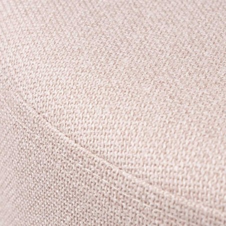 Puff 40cm tapizado rosa con patas de metal