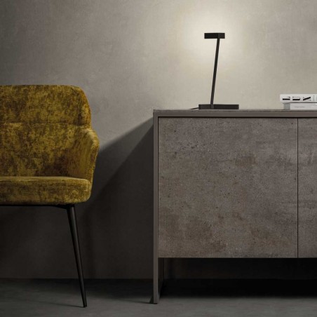 Lámpara de mesa Vector tono negro con luz LED