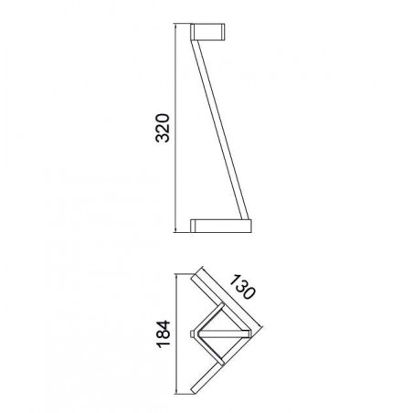 Lámpara de mesa Vector tono negro con luz LED