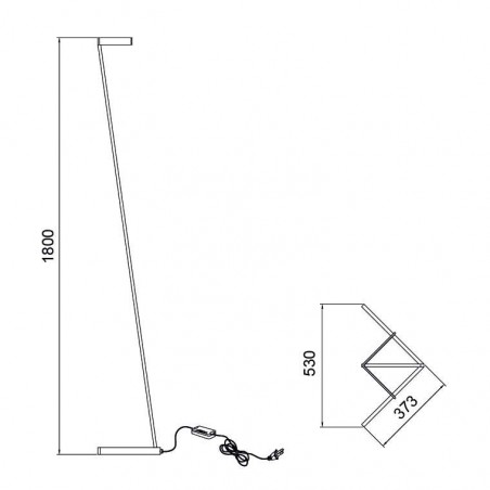 Lámpara de pie Vector tono blanco con luz LED