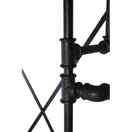 Mueble colgador estilo industrial tubería de hierro 135x55x188h