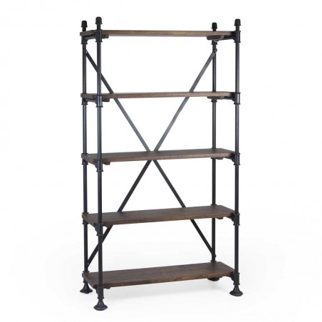 Estantería de estilo industrial tubería de hierro 135x55x188h