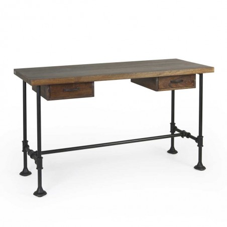 Escritorio de estilo industrial tubería de hierro 135x55x78h
