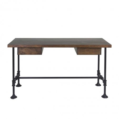 Escritorio de estilo industrial tubería de hierro 135x55x78h