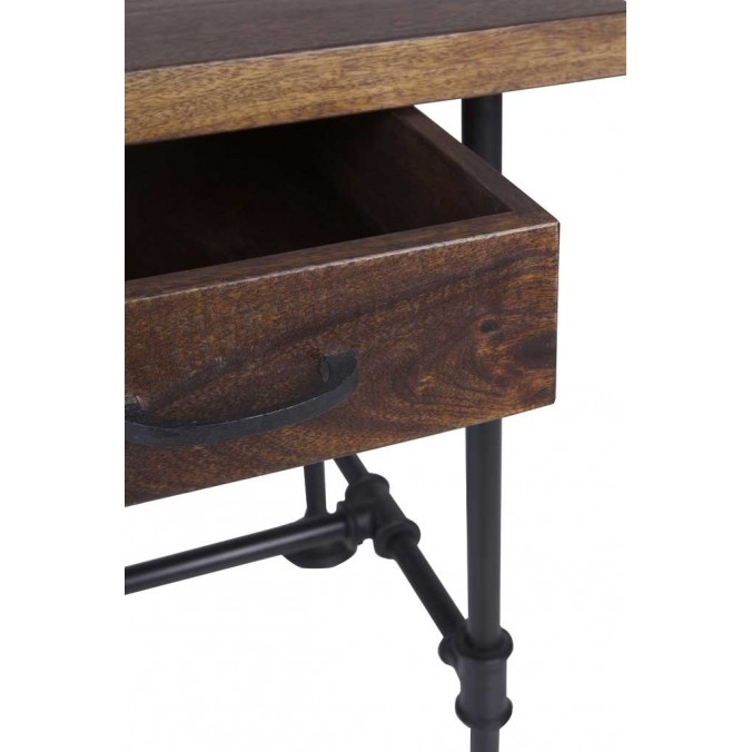 Escritorio de estilo industrial tubería de hierro 135x55x78h