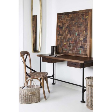 Escritorio de estilo industrial tubería de hierro 135x55x78h