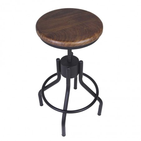 Taburete estilo industrial altura regulable 35cm diámetro