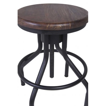 Taburete estilo industrial altura regulable 35cm diámetro