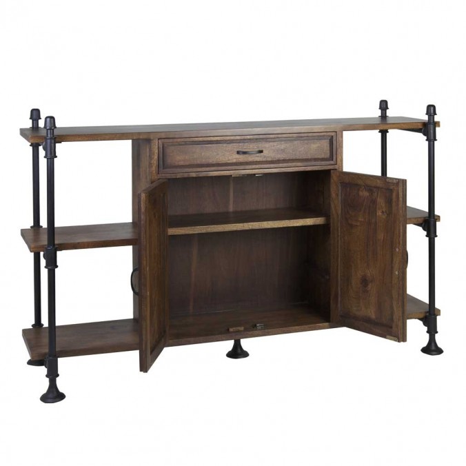 Aparador de estilo industrial tubería de hierro 160x45x95h