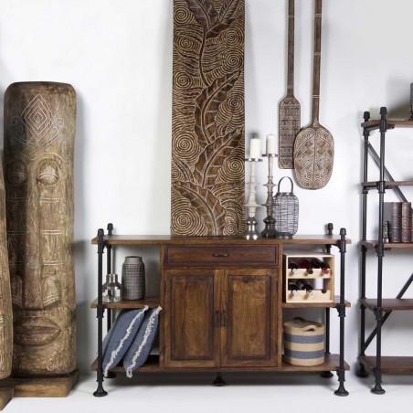 Aparador de estilo industrial tubería de hierro 160x45x95h