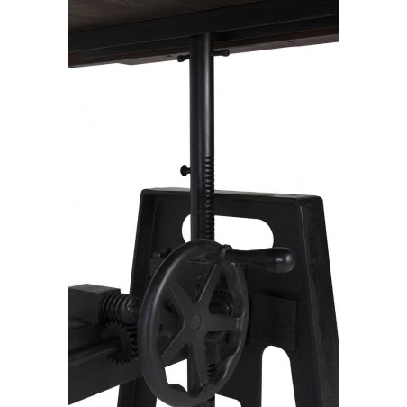 Mesa de comedor estilo industrial altura regulable 160x90x77-105h