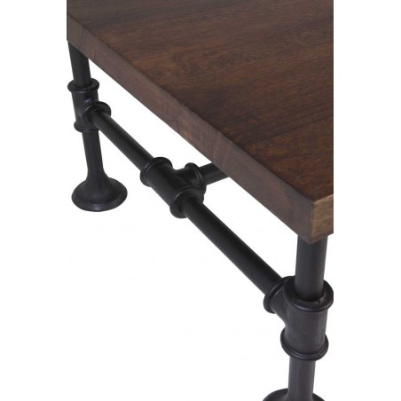 Mesa de centro estilo industrial tubería de hierro 120x60x40h