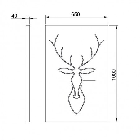 Cuadro diseño ciervo con luz LED