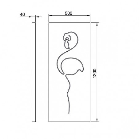 Cuadro diseño flamenco con luz LED integrada