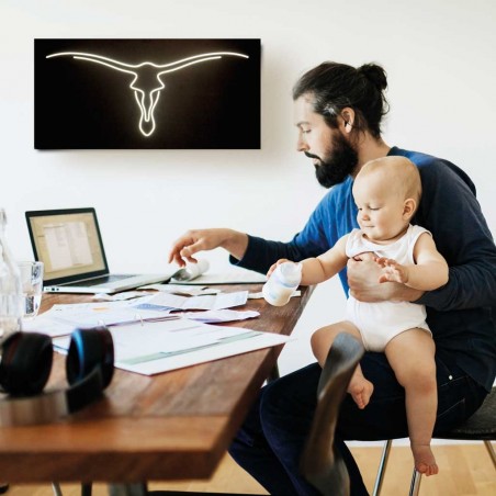 Cuadro diseño toro con luz LED integrada