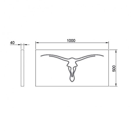 Cuadro diseño toro con luz LED integrada