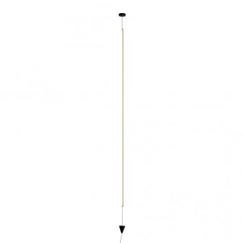 Lámpara suspensión vertical negro con luz LED