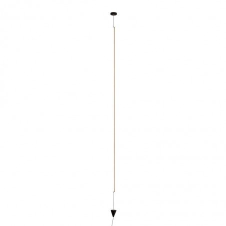 Lámpara suspensión vertical negro con luz LED