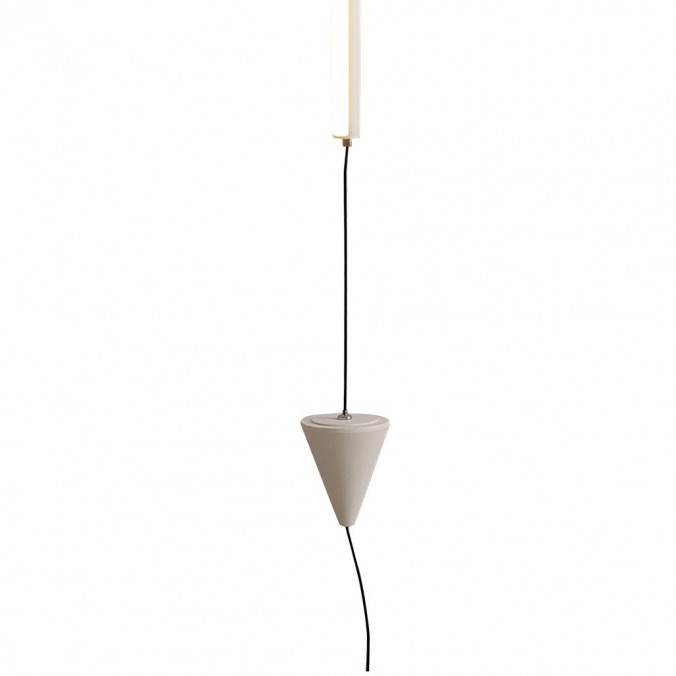Lámpara suspensión vertical blanco con luz LED Lámpara suspensión vertical blanco con luz LED