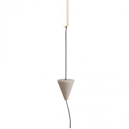 Lámpara suspensión vertical blanco con luz LED