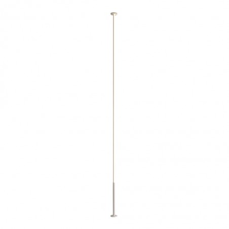 Lámpara de pie LED altura ajustable techo-suelo blanco