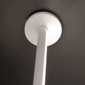 Lámpara de pie LED altura ajustable techo-suelo blanco 2