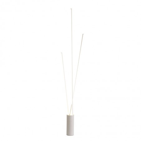 Lámpara de pie blanco tres brazos LED