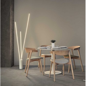 Lámpara de pie blanco tres brazos LED 2